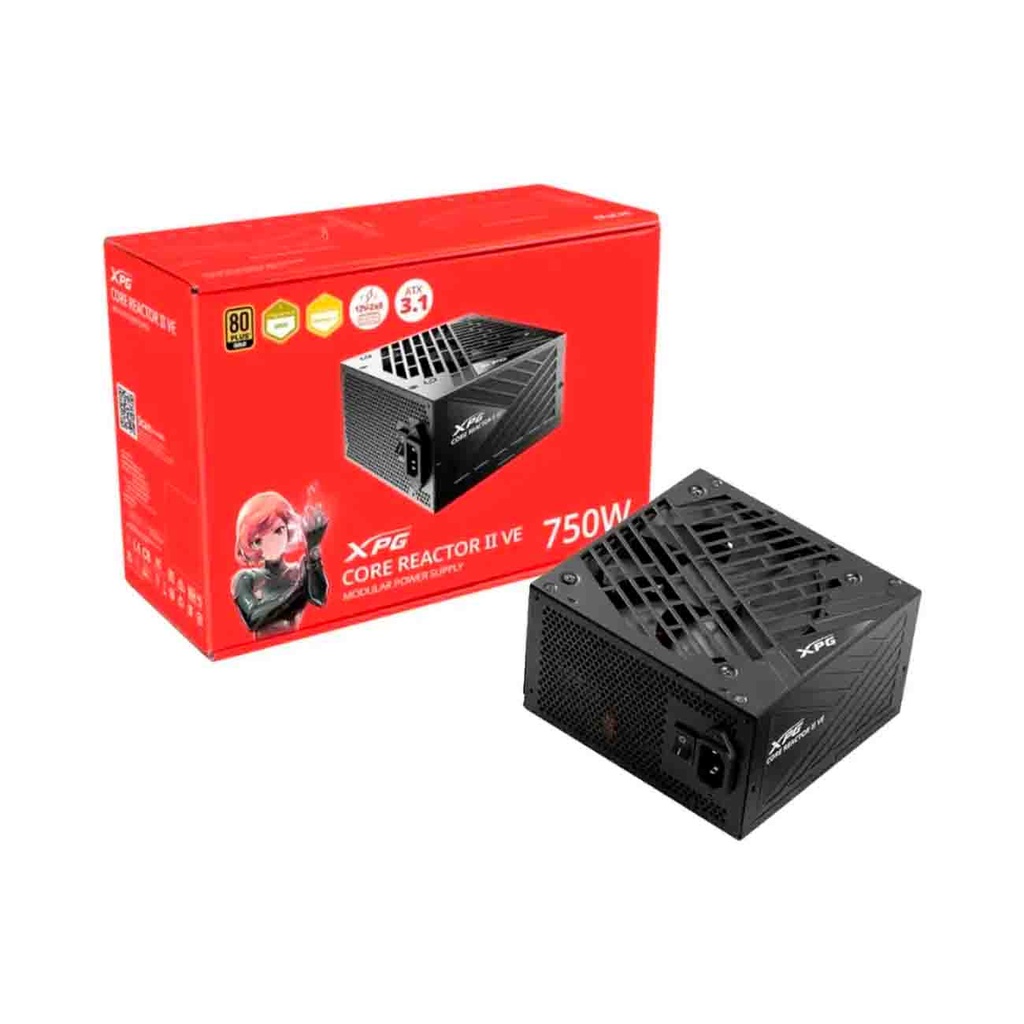 FUENTE 750W XPG CORE REACTOR II VE 80 PLUS GOL.D
