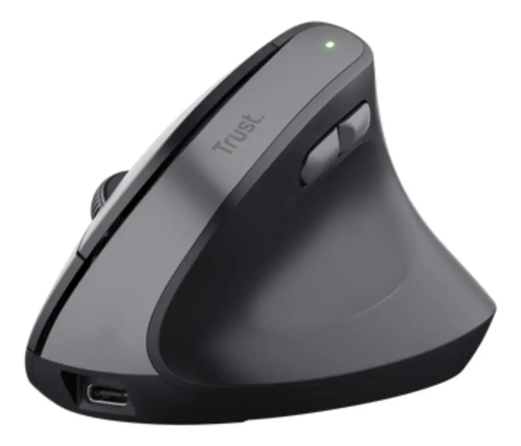 MOUSE BAYO 2 WIRELESS RECARGABLE ERGONOMICO VERTICAL USB BLACK
