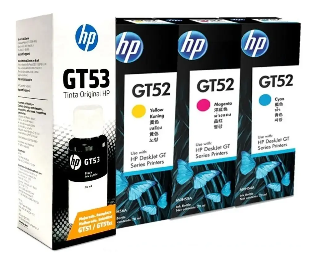 CAJA DE TINTAS HP ORIGINALES GT53/GT52