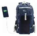 MOCHILA ESTILO LIBRE 18" IMPERMEABLE CON CARGA SOLAR 6 W - AZUL