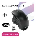 MOUSE PHILIPS INALAMBRICO SERIE 6000 ERGO 1600DPI BLUETOOTH USB BLACK
