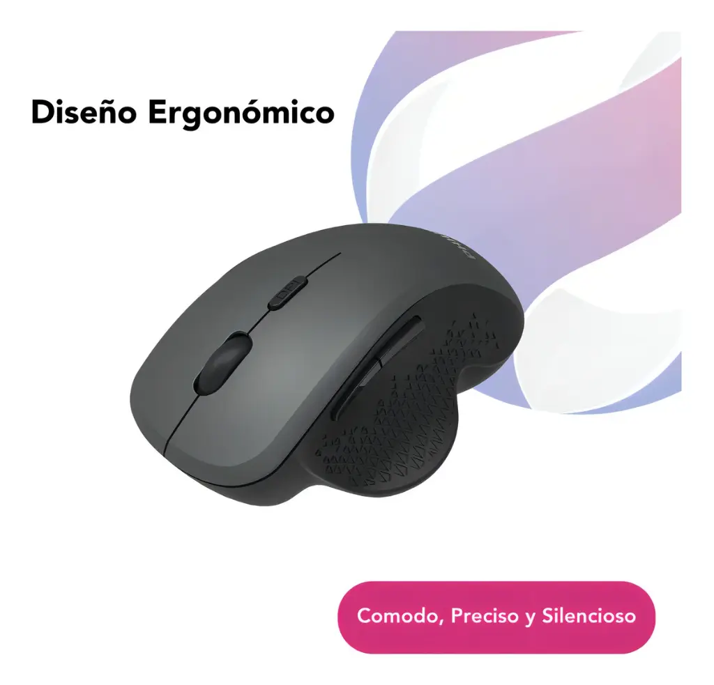MOUSE PHILIPS INALAMBRICO SERIE 6000 ERGO 1600DPI BLUETOOTH USB BLACK