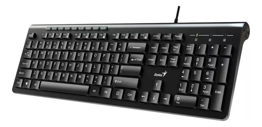 Teclado Genius Slimstar 230 Ii Black Usb Delgado Minimalista Negro