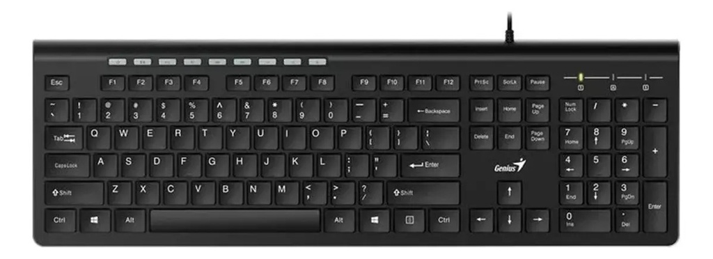 Teclado Genius Slimstar 230 Ii Black Usb Delgado Minimalista Negro