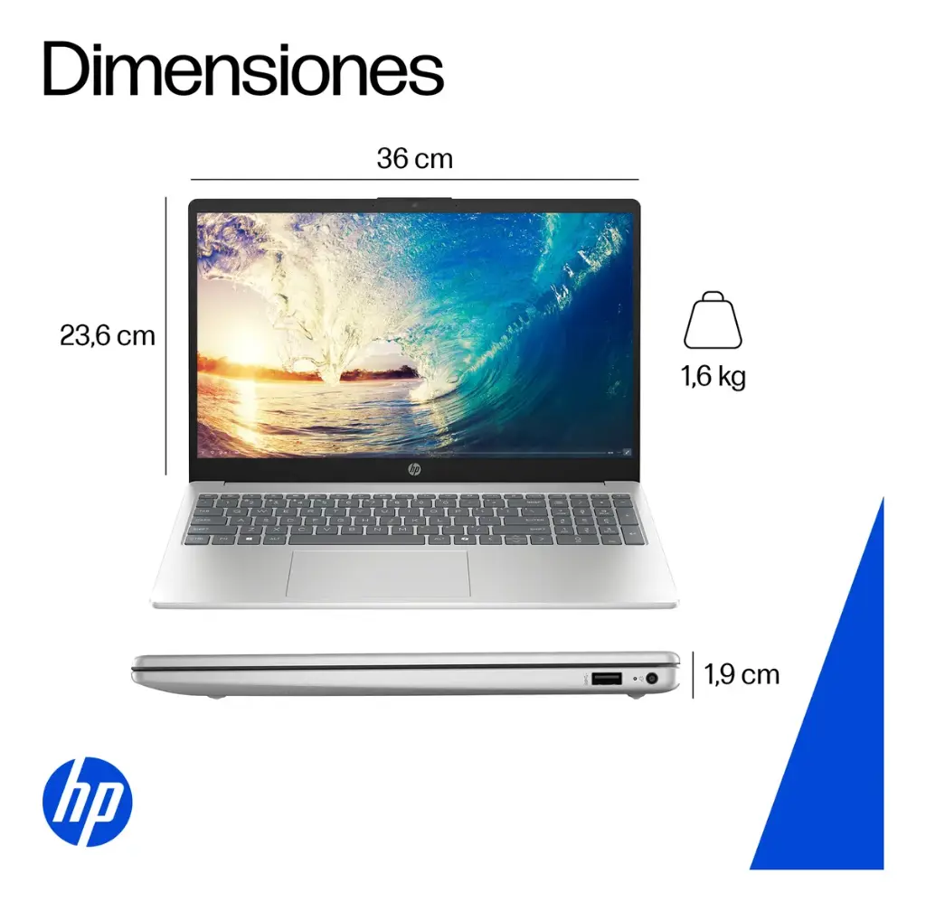 Notebook Hp 15-fd0331la Core 3 100u 15.6" FHD