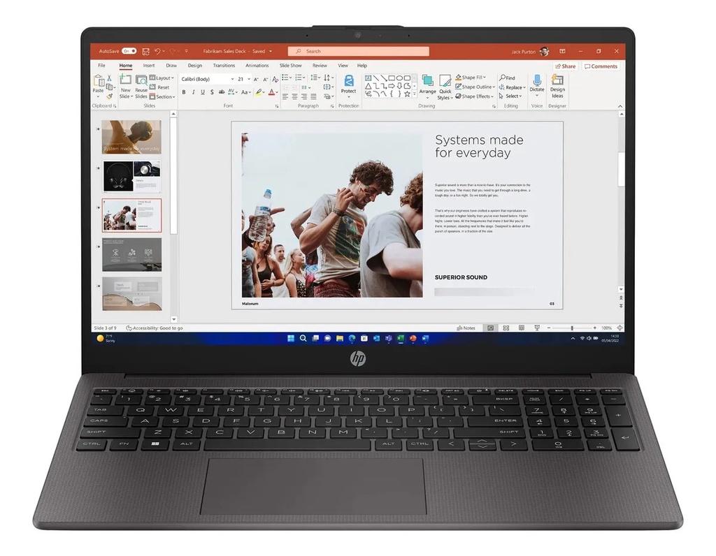 Notebook Hp 255 G10 Ryzen 7 15.6" HD Windows 11 Home
