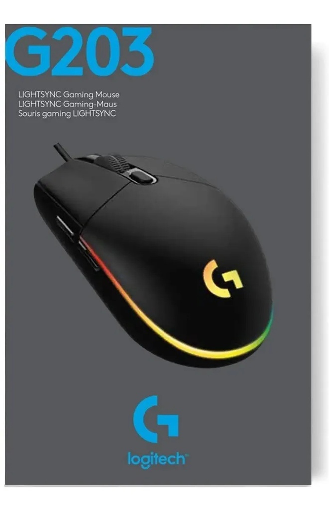 MOUSE LOGITECH G203 LIGHTSYNC BLACK 5793