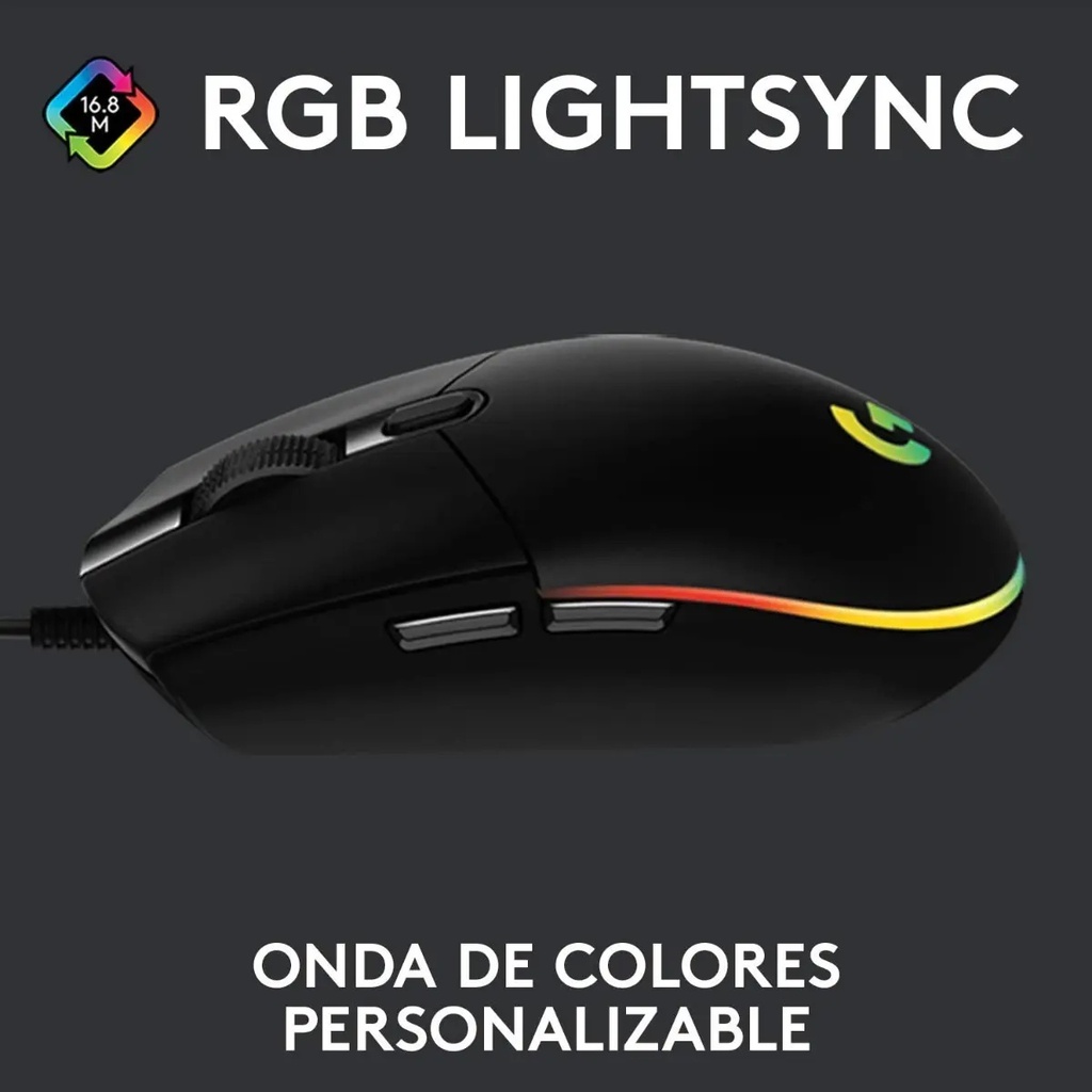 MOUSE LOGITECH G203 LIGHTSYNC BLACK 5793
