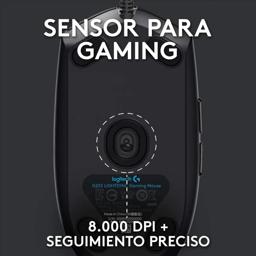 MOUSE LOGITECH G203 LIGHTSYNC BLACK 5793
