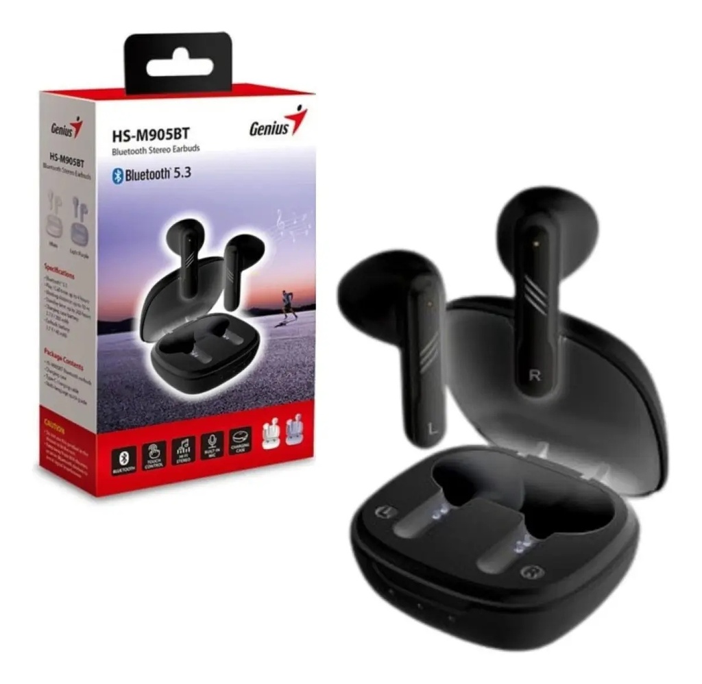 Auriculares Genius Hs-m905bt Bluetooth Inear Color Negro 