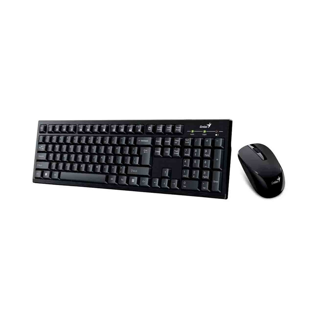 KIT TECLACO Y MOUSE GENIUS WIRELESS KM-8101 BLACK