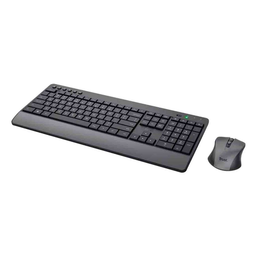 KIT TECLADO Y MOUSE TRUST TREZO WIRELESS ESP