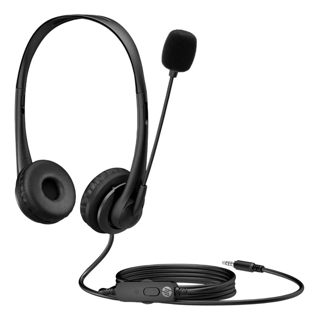 Auriculares Estereo Hp G2 Conexion De 3,5 Mm Color Negro