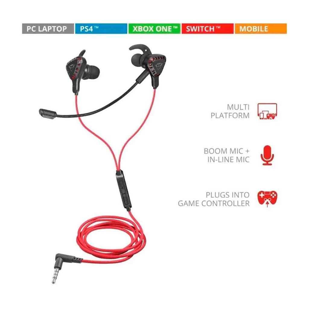 AURICULAR TRUST GAMER GXT 408 COBRA CON MICRÓFONO