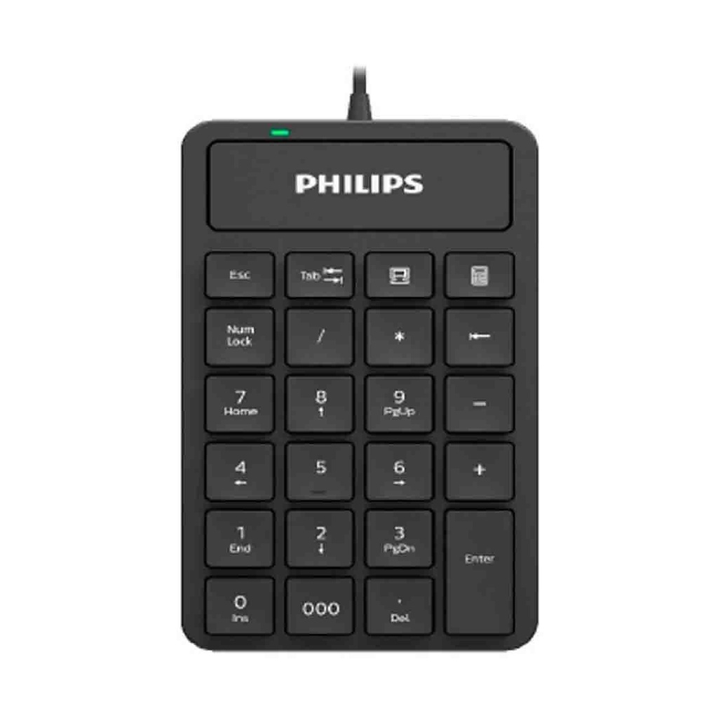 TECLADO NUMERICO PHILIPS 23 TECLAS USB BLACK