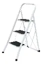 Escalera Onebox Plegable 3 Escalones Antideslizante Color Blanco