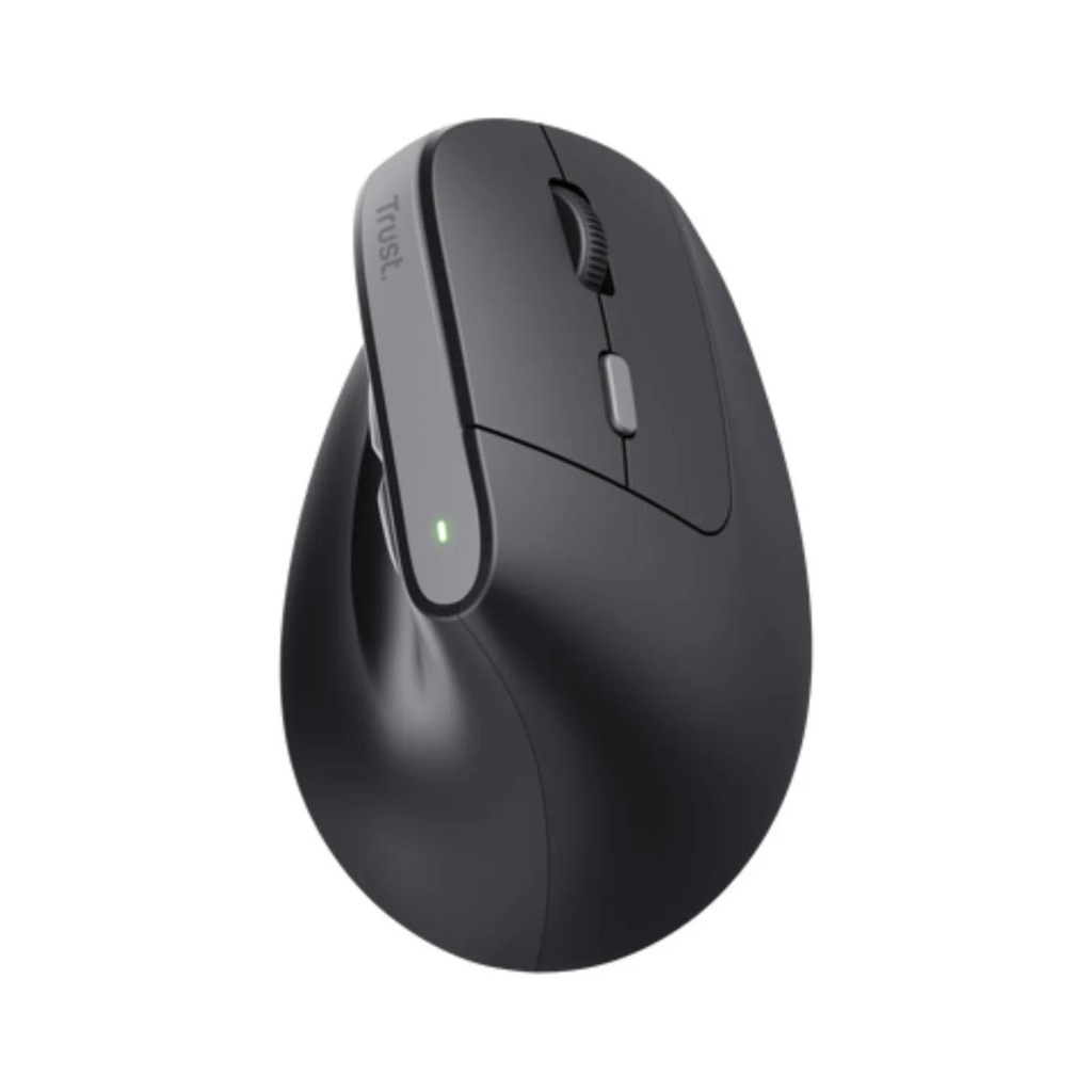 [25145] Mouse Trust Bayo Ii Inalámbrico Ergonómico Vertical Negro [14667]
