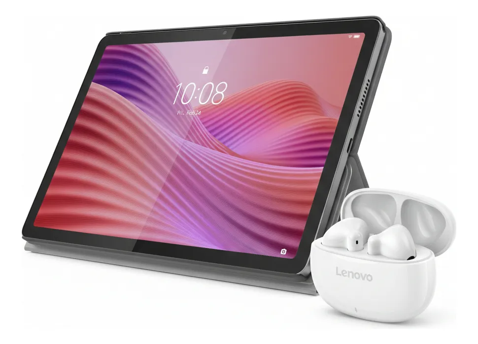 [ZAEH0128AR] LENOVO TAB PLUS 4G 128GB FUNDA + EARBUDS SILVER GRAY  [49519]