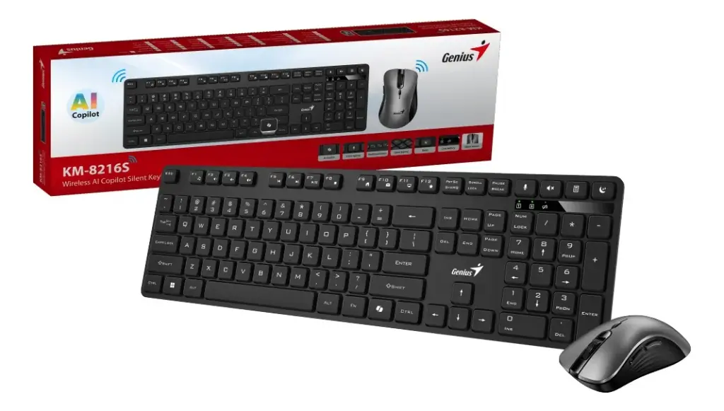 [31340018401] TECLADO + MOUSE WIRELESS GENIUS KM-8216S  [13409]