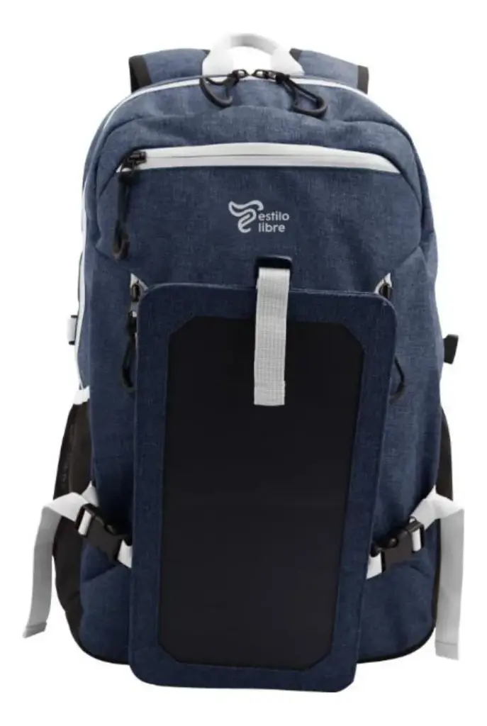 [EL-G5001A] MOCHILA ESTILO LIBRE 18" IMPERMEABLE CON CARGA SOLAR 6 W - AZUL [53352]